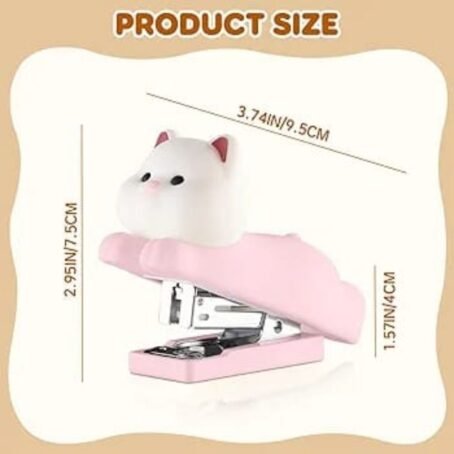 Cute Silicone Kitty Cat Stapler – Pink Edition (6)