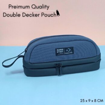 Double Decker Pencil Pouch – Hard Study Edition | Campus Boy