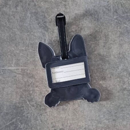 French Bulldog Bag Tag Back with Name Area