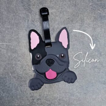French Bulldog Silicone Luggage Tag – Cute, Waterproof & Durable