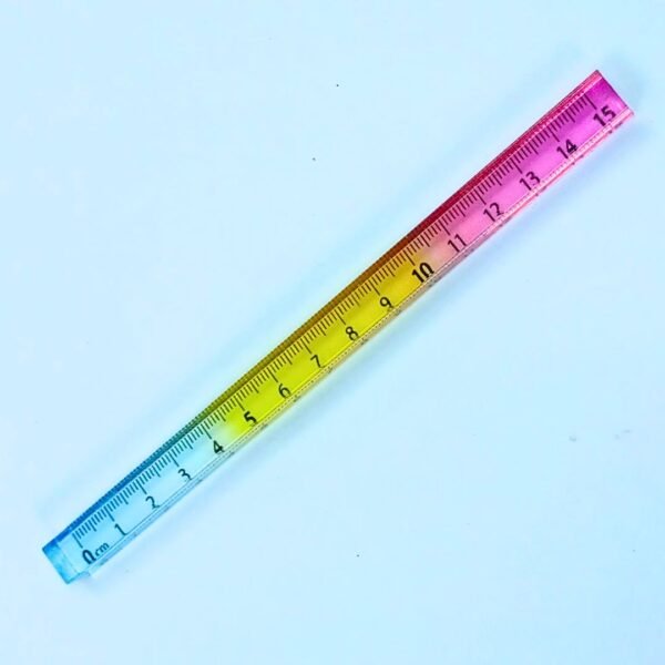 Pastel Acrylic Ruler – 15cm Transparent Multicolour Scale - Little ...
