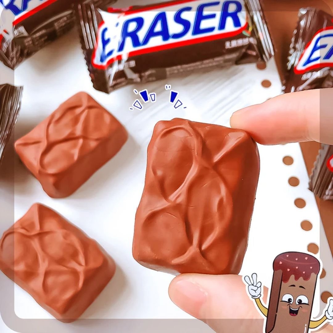 Snicker Style Chocolate Bar Eraser – Set of 4 - Image 3