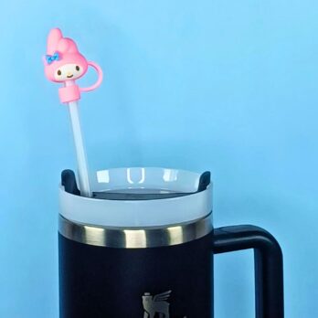 My Melody Straw Topper – Cute Silicone Drink Straw Cover