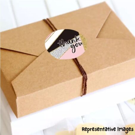 Self Adhesive Round stickers - Thank You