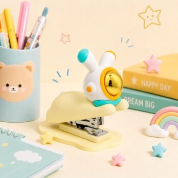 Space Rabbit Stapler – Cute Desktop Stapler for School & Office