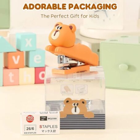 Teddy Stapler with Packing and Pastel