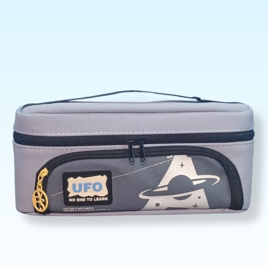 UFO Stationery Pouch Grey & Dark Grey 1