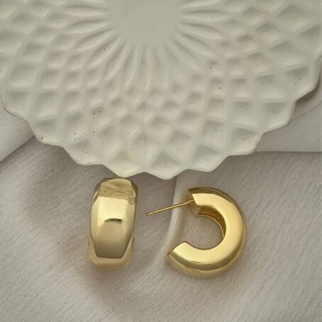Bold Dome Hoop Studs - Image 2
