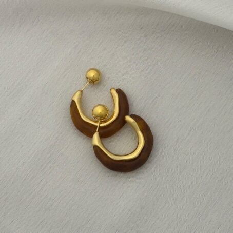 Caramel Twist Hoops - Image 2