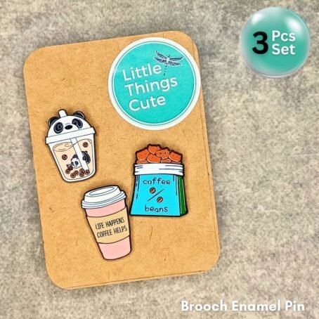 Coffee Lover Enamel Pins Set