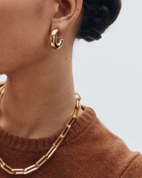 Golden Curve Hoops - Image 3