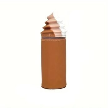 Chocolate Brown Silicone Pencil Pouch