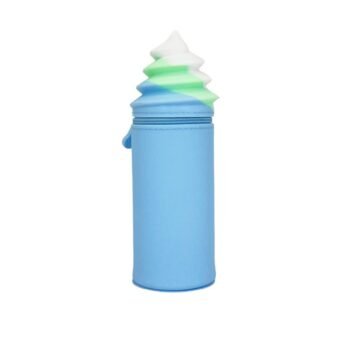 Sky Blue Silicone Pencil Pouch – Ice Cream Style