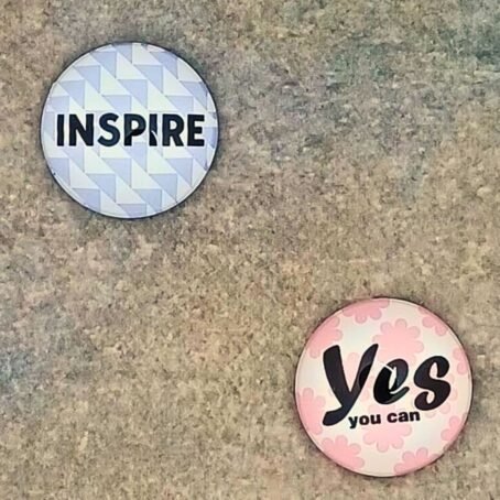 Motivational Fridge Magnets Inspire and yes you can on Metal
