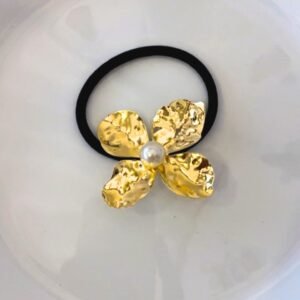 Metallic Bloom - Metal Tug Hair Ties