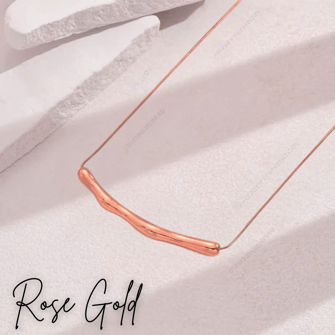 Twilight Bend Necklace - Rose Gold - Image 2