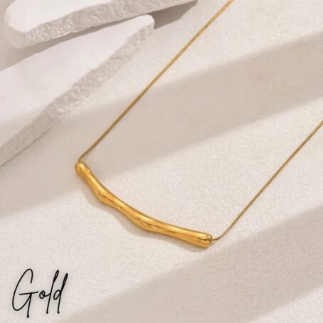 Twilight Bend Necklace - Gold - Image 4