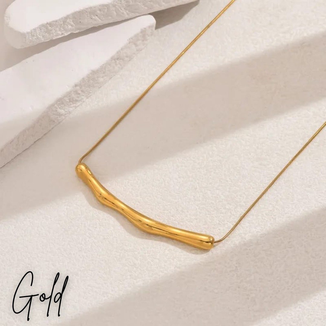 Twilight Bend Necklace - Gold - Image 4
