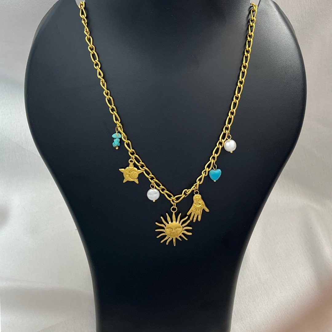 Solar Charm necklace (Sun + hand) - Image 4