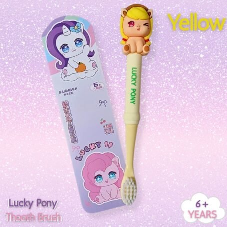 yellow pony toothbrush for kids