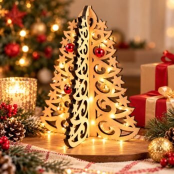 DIY 3D MDF Christmas Tree – 6 Inch