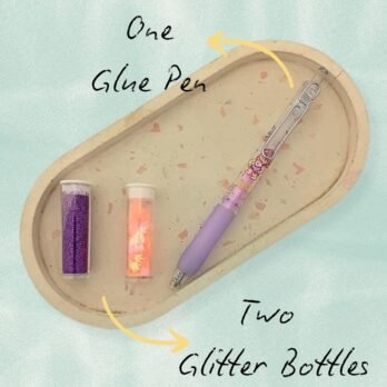 Precision Glue Pen with Glitter & Sequin Vials – DIY Craft Set