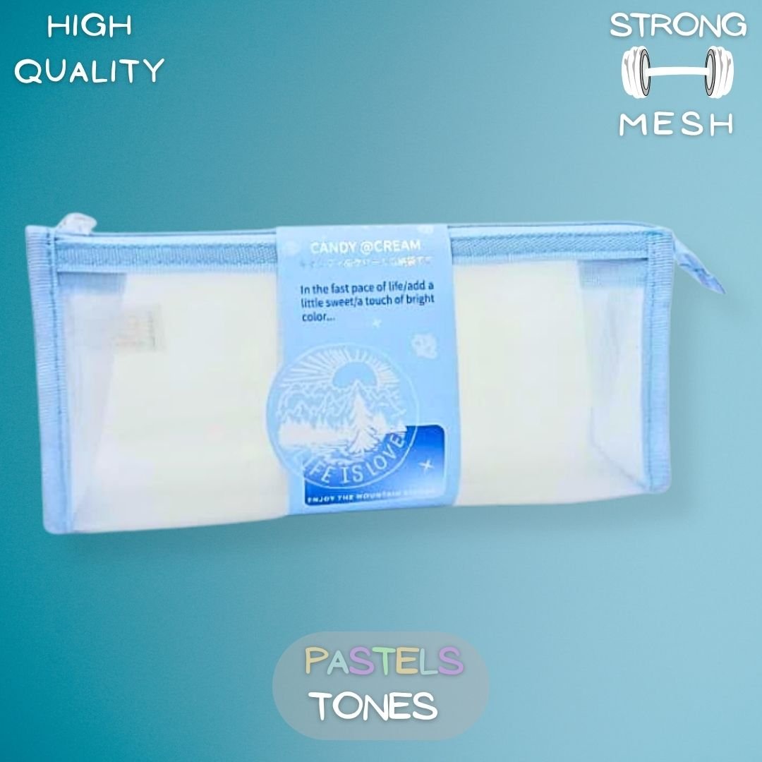 Sky Blue Mesh pouch