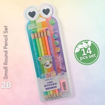 2B Round Pencil Set for Kids – 12 Pcs Pastel Pencils