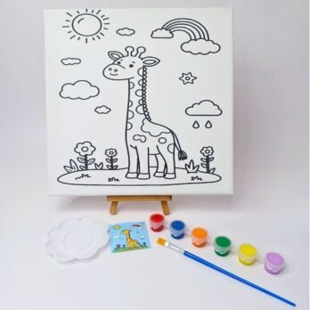 Giraffe Painting Kit for Kids | Ready to Paint Canvas