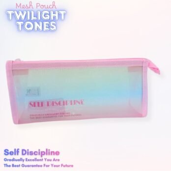 Pink Mesh Pencil Pouch – Stationery Pouch