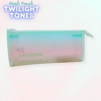 Teal Mesh Pencil Pouch