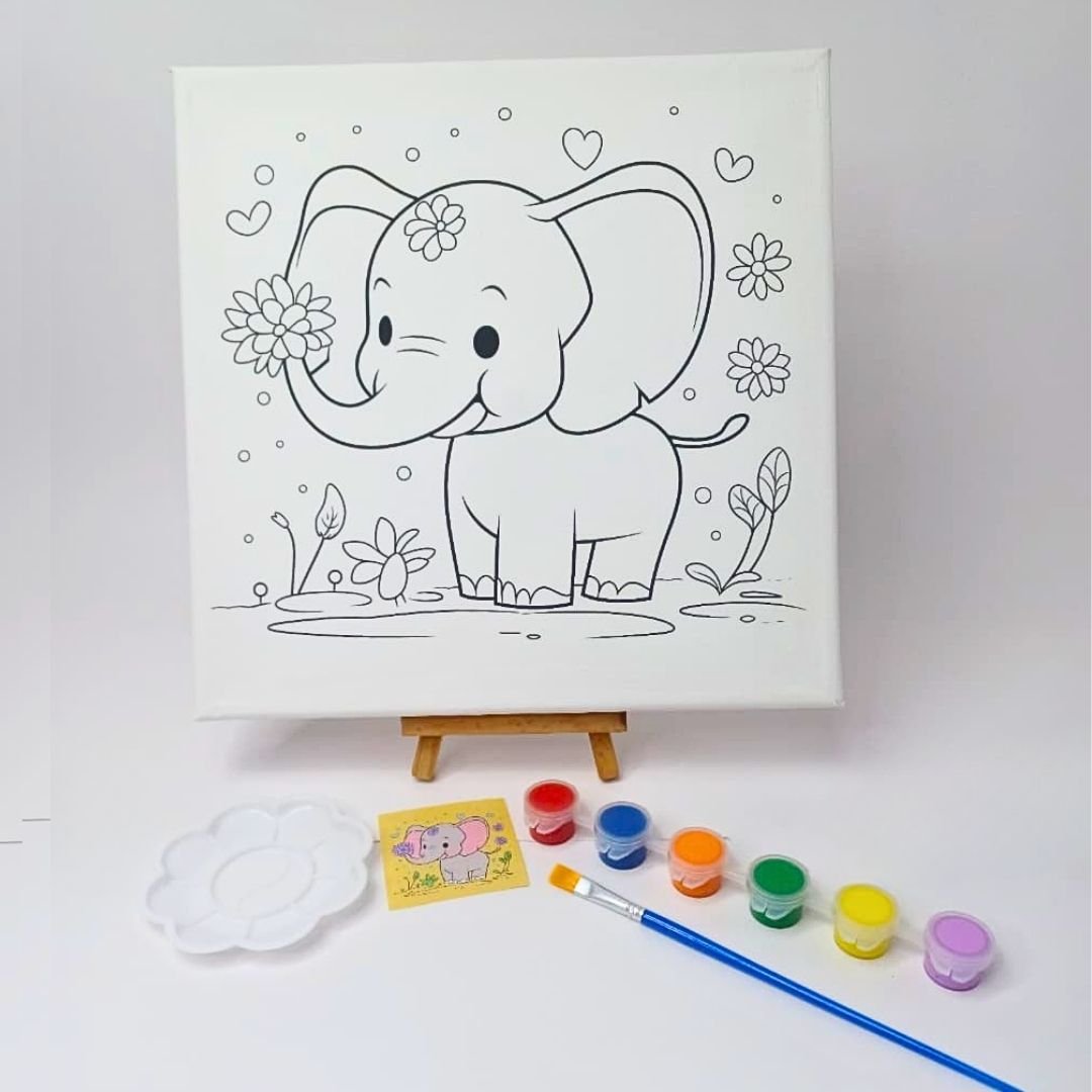 elephant-painting-kit-for-kids-ready-to-paint-canvas