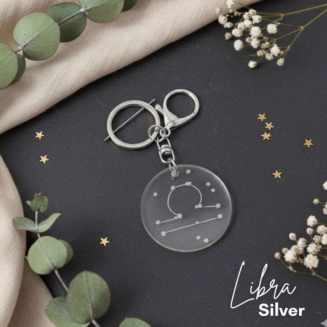 Libra silver Key chain