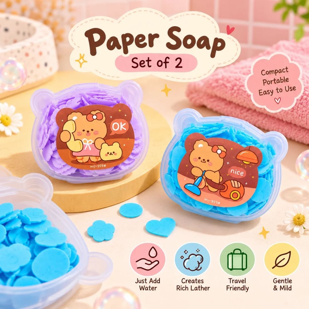 Travel friendly paper soaps