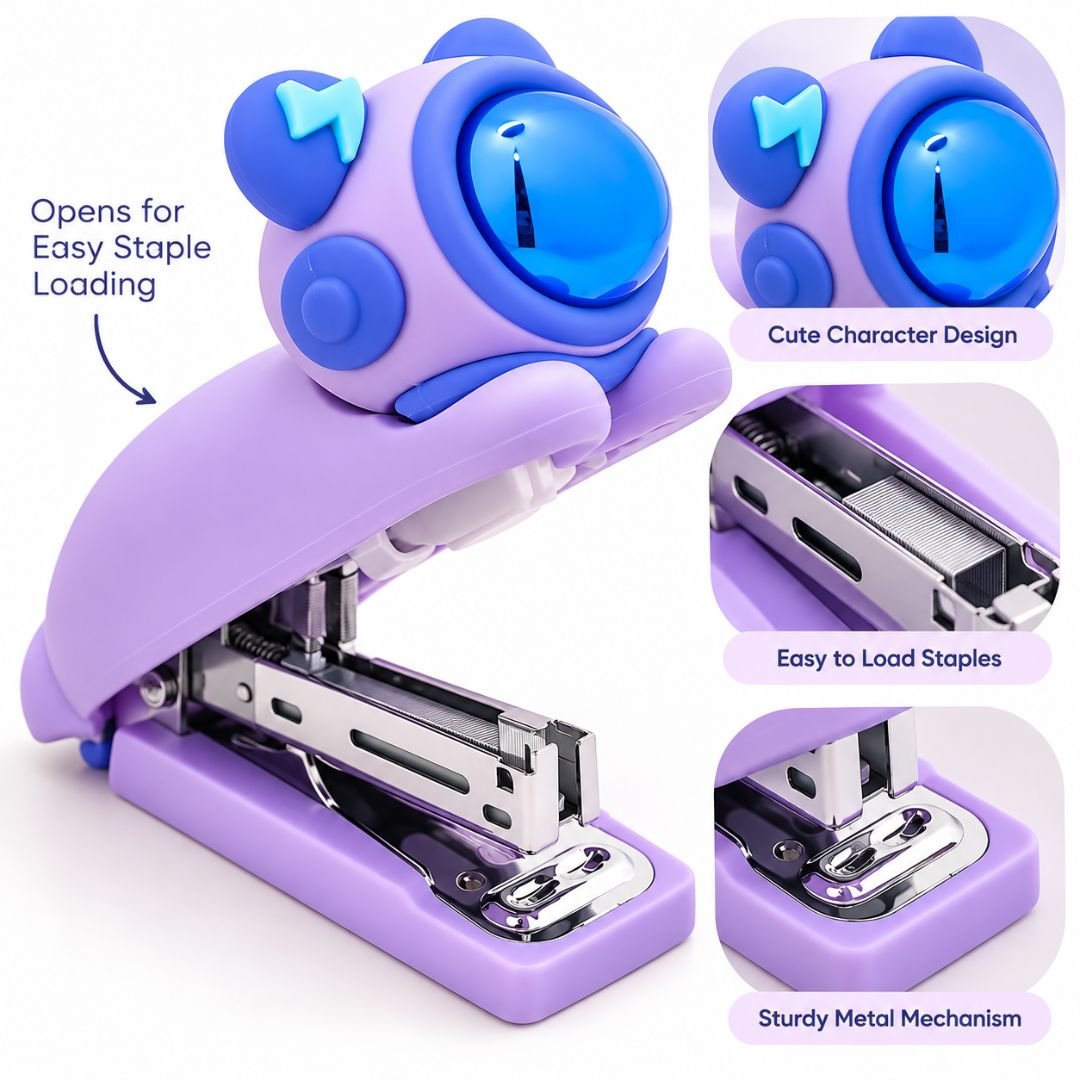 Silicone Premium Astronaut Stapler – Purple Space Design - Image 2