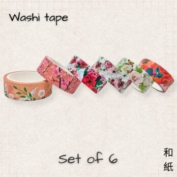 Floral washi tapes - set of 6