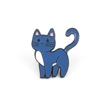 Blue Cat Enamel Pin | Premium Lapel Badge for Cat Lovers