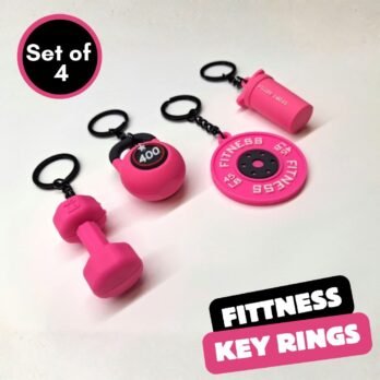 Fitness Keychain Set of 4 – Pink