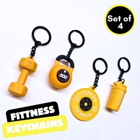 Gym Based Keychains Fitness Keychain Set of 4 – Silicone Gym Keyrings India