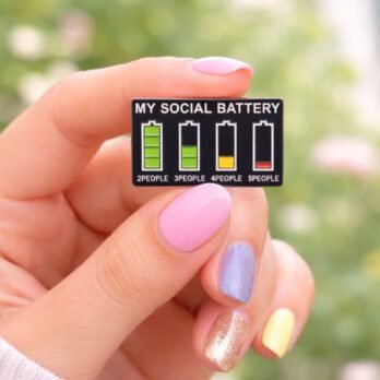 My Social Battery Enamel Pin | Funny Introvert Gift