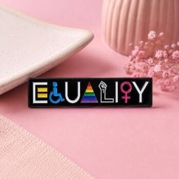 Equality Enamel Pin – Bold Lapel Pin for Pride, Feminism & Human Rights Gifts