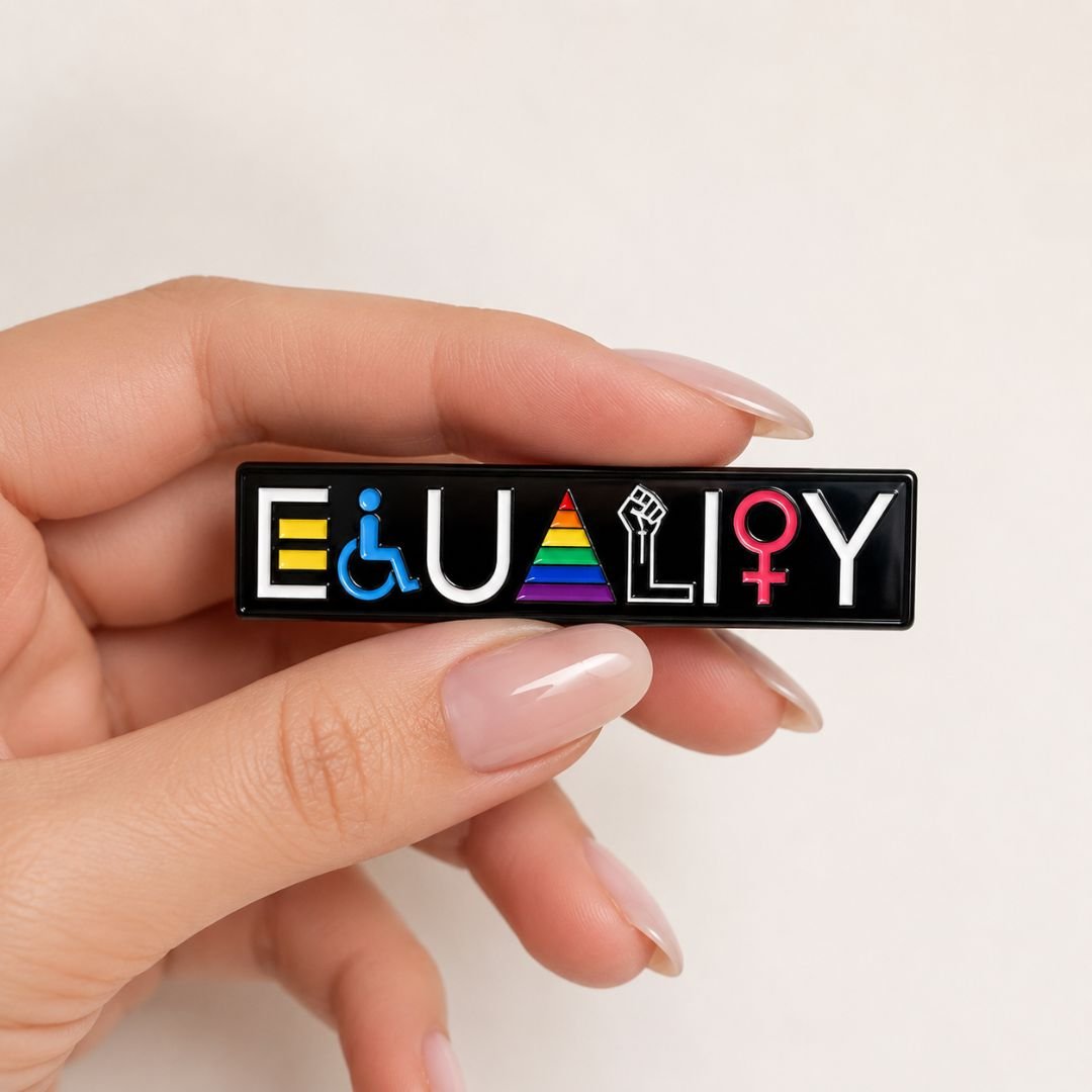 Equality Enamel Pin – Bold Lapel Pin for Pride, Feminism & Human Rights Gifts - Image 4