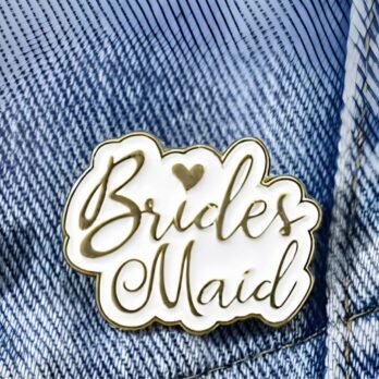 “Bridesmaid Enamel Pin” – Cute Lapel Pin for Hen Party & Wedding Gifts