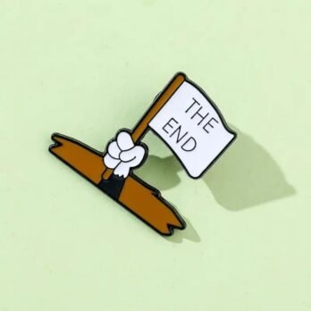 The End Enamel Pin – Cute Aesthetic Metal Badge for Bags & Jackets
