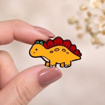 Stegosaurus Enamel Pin – Cute Dinosaur Lapel Pin for Dino Lovers & Kids & Adult Gifts