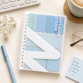 Notebook Sticker Set with Sticky Notes & Writing Paper – Aqua