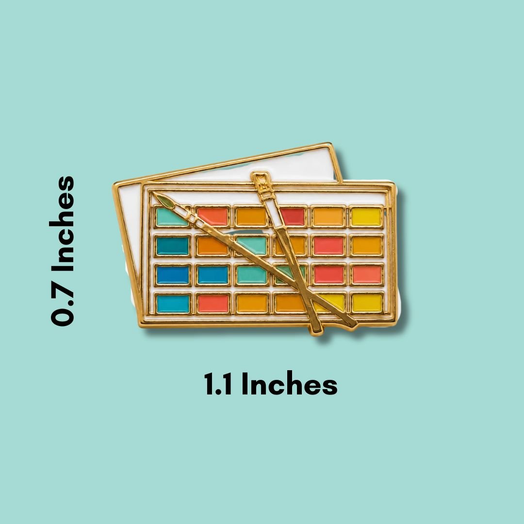 Artist Watercolour Palette Enamel Lapel Pin | Creative Badge - Image 2