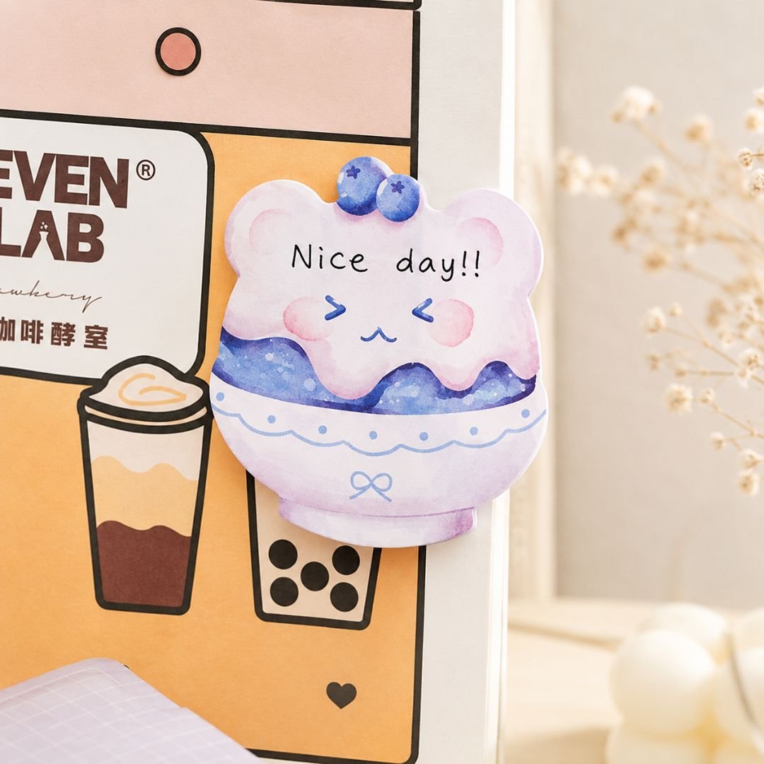 Bear Sticky Notes – Blueberry Sand Ice Post-It Style Notes, 30 Sheets - Image 2