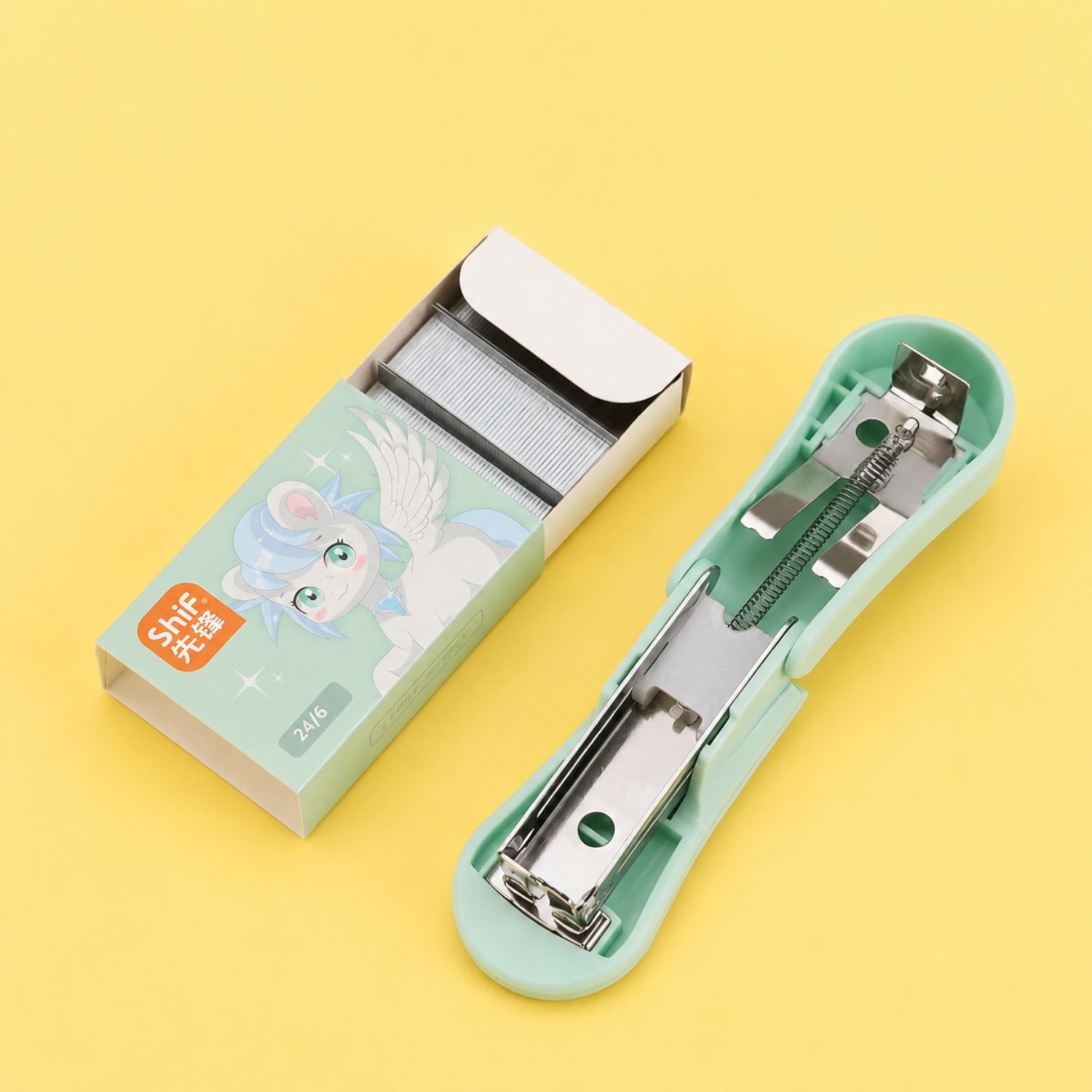 Mint Green Mini Pony Stapler with Staples Set | Cute Desk Stapler for School & Office - Image 4