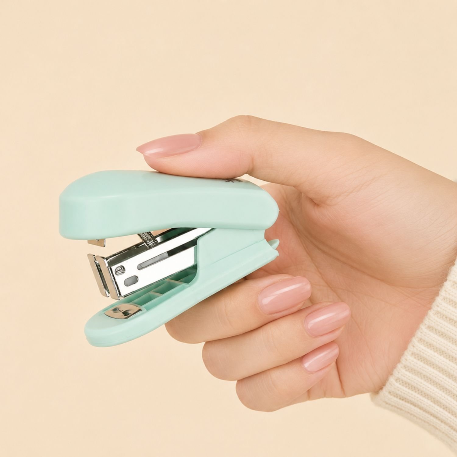 Mint Green Mini Pony Stapler with Staples Set | Cute Desk Stapler for School & Office - Image 3
